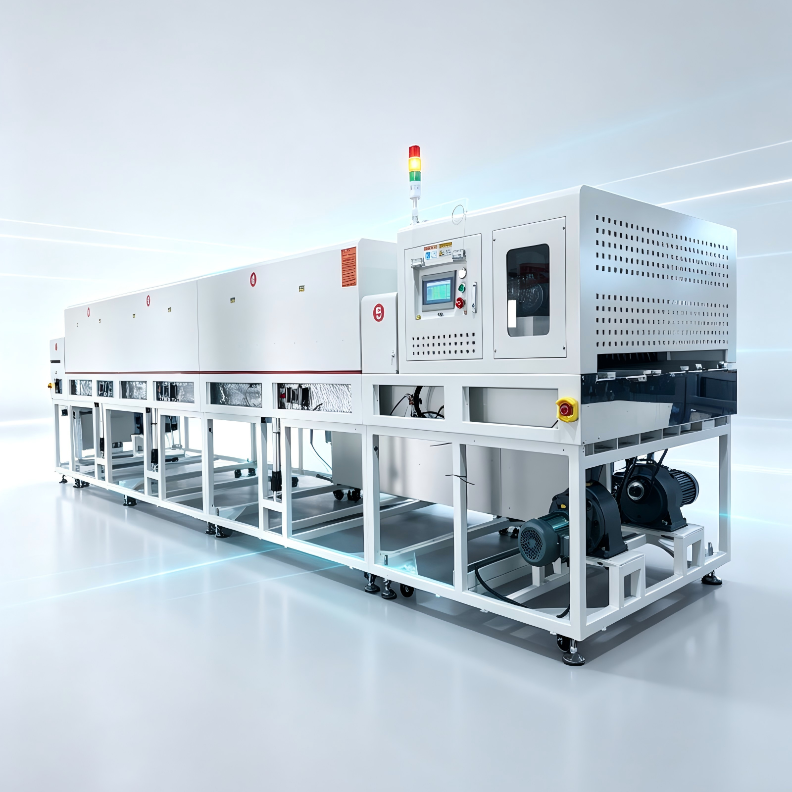 Dingfeng Automation 4.3m Mesh-Plate Tunnel Oven 15-Lane High-Density Design for Cellcon CMC Assembly Line